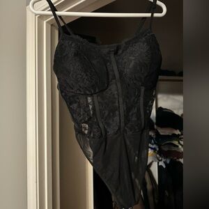 Women’s Black Lace Bodysuit